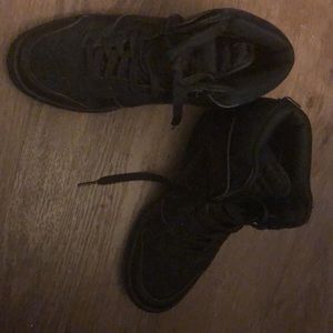 Nike Dunk Sky Hi Wedge Heel Woman’s Size 7.5 Blackout 528899 004 Black/Black